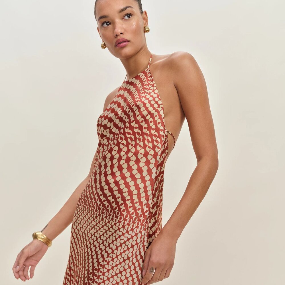 Reformation Jennis Silk Dress - Mambo